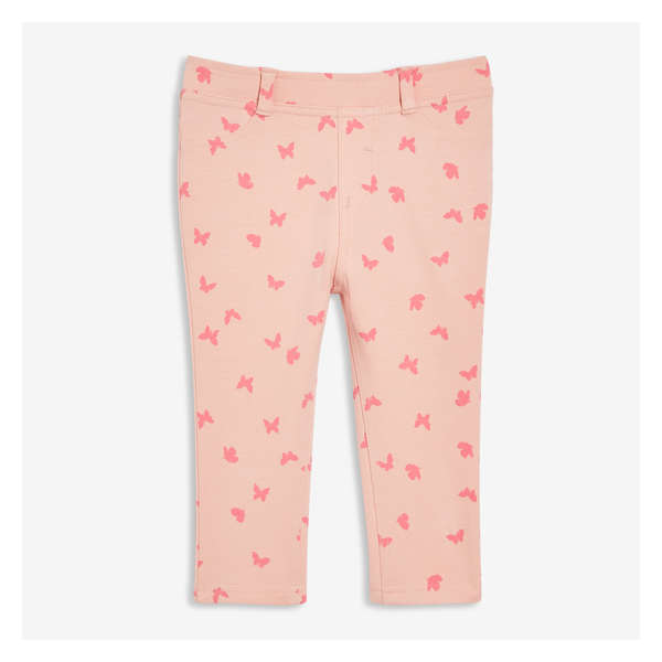 Baby Girls’ Printed Pant - Dusty Pink